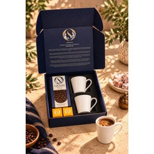 Lienzo Coffee Roastery Canvas 2'li Konik Porselen Kupa ve 150 G Çekirdek Filtre Kahve Hediye Seti