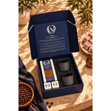 Lienzo Coffee Roastery Calix 1659 El Yapımı Stoneware 2'li Kahve Fincanı ve 150 G Türk Kahvesi Hediye Seti