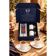 Lienzo Coffee Roastery Clair 2'li Ince Porselen Türk Kahvesi Fincan Takımı ve 150 G Türk Kahvesi Hediye Seti