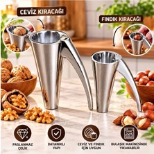 Senz Pratik Lüks Çelik 2'li Set Ceviz ve Fındık Kıracağı | Fındık Kırma Aleti | Fındık Kırıcı