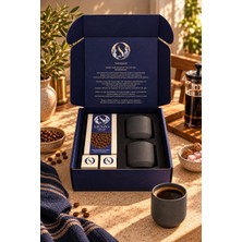 Lienzo Coffee Roastery Calix 1659 El Yapımı Stoneware 2'li Kupa ve 150 G Çekirdek Filtre Kahve Hediye Seti