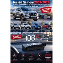 Bowie Nissan Qashqai 2007-2026 modeller için OBD2 head up display hayalet gösterge ekranı ön cam hız göstergesi