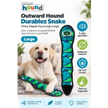 Outward Hound İnvincibles Snake Peluş Köpek Oyuncağı Large - Dayanıklı 3 Parça Düdüklü Peluş Yılan
