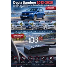 Bowie Dacia Sandero 2013-2026 modeller için OBD2 head up display hayalet gösterge ekranı ön cam hız göstergesi