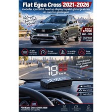 Bowie Fiat Egea Cross 2021-2026 modeller için OBD2 head up display hayalet gösterge ekranı ön cam hız göstergesi