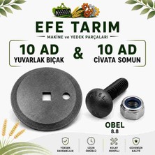 Daire Tipi Yem Karma Makinası Bıçağı-(Özsan) Çap 80 mm - (10'lu&civata Somun Dahil)