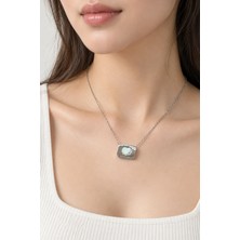 Jewels of Hope Gümüş Renk Kalp Figürlü 316L Çelik Kadın Kolye - Kararmaz Gümüş Rengi Zincir 51 cm