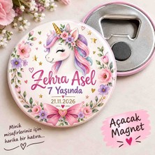 Asel Doğum Günü 58MM Buzdolabına Yapışabilen Açacak Magnet