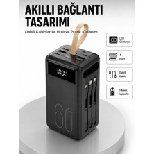 Marsilyan Tüm Cihazlarla Uyumlu LED Fenerli 4 Çıkışlı Powerbank Yeni Nesil