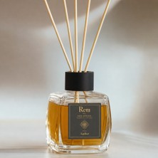 Rem Home Amber 100 ml Bambu Çubuklu Oda Kokusu – Elmas Model Cam Şişe - 2'li Set
