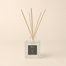 Rem Home Beyaz Sabun 200 ml Bambu Çubuklu Oda Kokusu – Buzlu Kare Cam Şişe