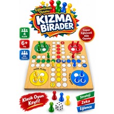 Alay Ticaret 🎲 Kızma Birader – Ahşap Zeminli 4 Kişilik Aile Oyunu