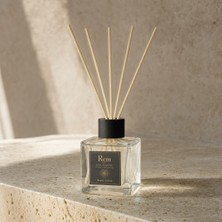 Rem Home Beyaz Sabun 100 ml Bambu Çubuklu Oda Kokusu – Kare Cam Şişe - 2'li Set