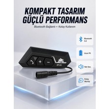 Marsilyan BT22 Motosiklet Kask Içi Bluetooth Kulaklık Interkom Destekli Yeni Nesil