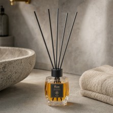 Rem Home Amber 100 ml Fiber Çubuklu Oda Kokusu – Elmas Model Cam Şişe - 2'li Set