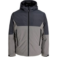 Jack & Jones Erkek Jcoclub Kapüşonlu Su Itici Şişme Mont 12299812 Asfalt