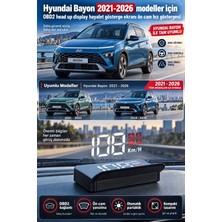 Bowie Hyundai Bayon 2021-2026 modeller için OBD2 head up display hayalet gösterge ekranı ön cam hız göstergesi