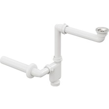 Aqua Bagno Comfort Yer Kazandıran Lavabo Sifonu Ve Süzgeç - 2 Parça , Kolay Temizlenir, Ayarlanabilir Koku Önleyici Gider Borulu - 32 Mm-süzgeç Dahil