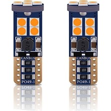 Zembil 2 Adet T10 LED 12 Ledli Park Plaka Tavan Bagaj Ledi Turuncu