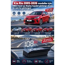 Bowie Kia Rio 2005-2026 modeller için OBD2 head up display hayalet gösterge ekranı ön cam hız göstergesi