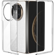 Microcase Honor Magic V6 ile Uyumlu Sert Kristal Kapaklı Kılıf Şeffaf- AL3157