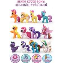 Farbu Oyuncak Benim Küçük Pony 12 Parça Set Canlı Renkler Detaylı Tasarım Hayal Gücünü Geliştiren Oyuncak Seti