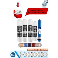 Liberty Binbir Çeşit Kapalı Kasa 12 Inç Su Arıtma Cihazı Filtresi 6 Aşamalı 5 Mineralli 80 Gpd Ro Membranlı Inline Seti