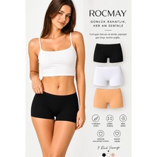 Rocmay 3'lü Avantaj Paketi Karışık Renkli Pamuklu Boxer - Günlük Esnek Iç Çamaşırı