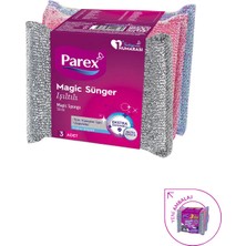 Parex Magic Shine 3’lü Paket Sünger, Hassas Yüzeyler İçin Çizmez Temizlik Sağlar