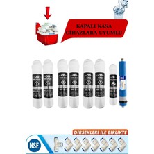 Liberty Binbir Çeşit Kapalı Kasa 12'' Su Arıtma Cihazı Filtresi Ro Membranlı Inline Yıllık Filtre Seti