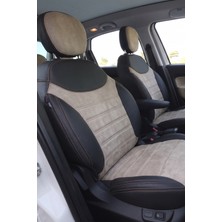 Otom Fiat 500 L 2012 Sonrası Araca Özel Koltuk Kılıfı London Design Bej Siyah Kahverengi