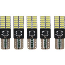 Zembil 5 Adet T10 LED 24 Ledli Yassı Park Plaka Tavan Bagaj Ledi Beyaz