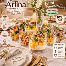 Arlina Home Kids 10’lu Plastik Şeffaf Sunum Kabı 300 cc