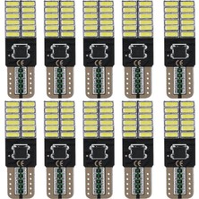 Zembil 10 Adet T10 LED 24 Ledli Yassı Park Plaka Tavan Bagaj Ledi Beyaz