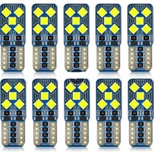 Zembil 10 Adet T10 LED 10 Ledli Mini Yassı Park Plaka Tavan Bagaj Ledi Beyaz