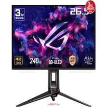 27 Asus Rog Swift PG27UCDM 240HZ 0.03MS 4K UHD Adaptive Sync Qd-Oled Pivot Gaming Oyuncu Monitör