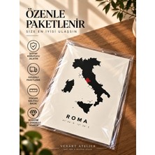Vexart Atelier Izmir Koordinat Haritası Poster – Minimalist Modern Şehir Duvar Dekoru A3 A4 A5
