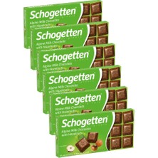Schogetten Sütlü Fındıklı Çikolata 100GR X6