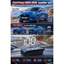 Bowie Ford Puma 2020-2026 modeller için OBD2 head up display hayalet gösterge ekranı ön cam hız göstergesi