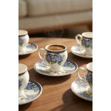 Acar Syndra 6 Kişilik Porselen Kahve Fincan Takımı - 90 ml