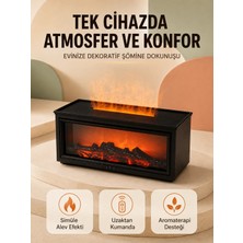 Marsilyan Alev Efektli Hava Nemlendirici Aromaterapi Difüzörü Uzaktan Kumandalı 250 ml