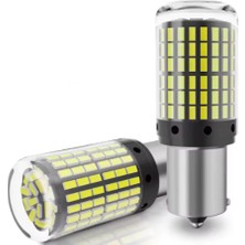 Zembil 2 Adet 93 Tek Duy LED 144 Ledli Beyaz Renk P21W Tip BA15S Düz Tırnak