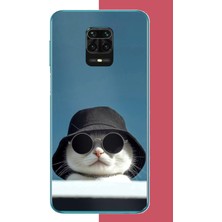 Aksesuarist Redmi Note 9 Pro-9s Uyumlu Gizemli Kedi Baskılı Silikon Kılıf
