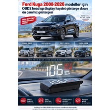Bowie Ford Kuga 2008-2026 modeller için OBD2 head up display hayalet gösterge ekranı ön cam hız göstergesi