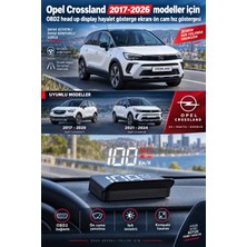 Bowie Opel Crossland 2017-2026 modeller için OBD2 head up display hayalet gösterge ekranı ön cam hız göstergesi
