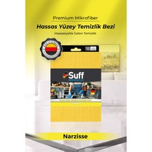 Suff Narzisse Hassas Yüzey Mikrofiber Bez Hav Bırakmaz Parlak Eşya ve Gümüş Bezi 50x40 cm Sarı