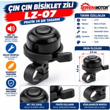 UMT Çın Çın LZ-07 Bisiklet Zili - Kompakt Tasarım, Yüksek Ses Çıkışı, Tüm Bisiklet Türlerine Uygun