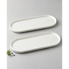 Be Original Pera 27 cm Oval Sunum Tabağı 2’li Set | Porselen