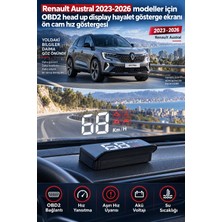 Bowie Renault Austral 2023-2026 modeller için OBD2 head up display hayalet gösterge ekranı ön cam hız göstergesi