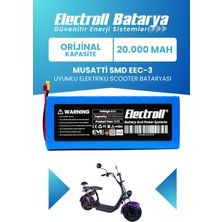 Electroll Musatti Smd Eec-3 Uyumlu Batarya (Orijinal Kapasite) 60V 20AH Elektrikli Scooter Bataryası